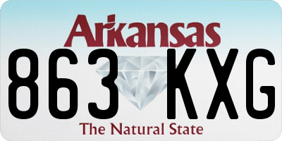 AR license plate 863KXG