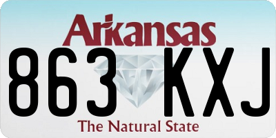 AR license plate 863KXJ