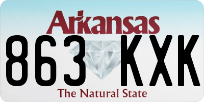 AR license plate 863KXK
