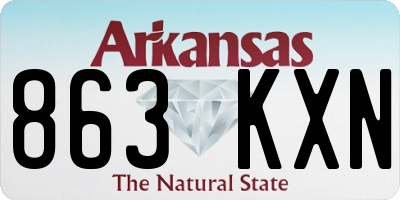 AR license plate 863KXN