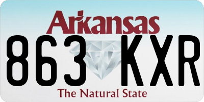 AR license plate 863KXR