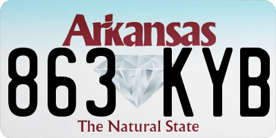 AR license plate 863KYB