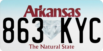 AR license plate 863KYC