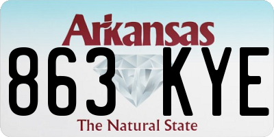 AR license plate 863KYE