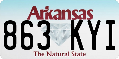 AR license plate 863KYI