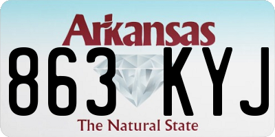 AR license plate 863KYJ