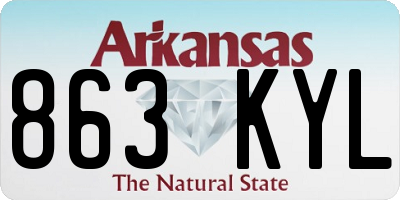 AR license plate 863KYL