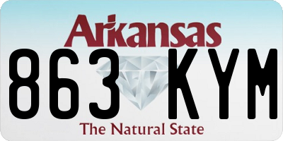 AR license plate 863KYM