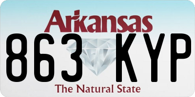 AR license plate 863KYP