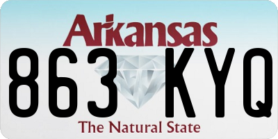 AR license plate 863KYQ