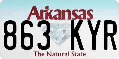 AR license plate 863KYR