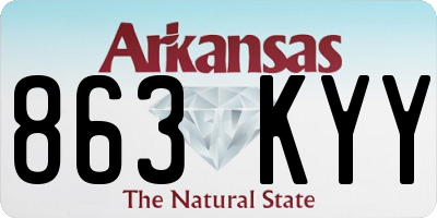AR license plate 863KYY