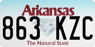 AR license plate 863KZC