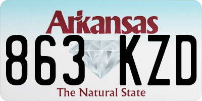 AR license plate 863KZD