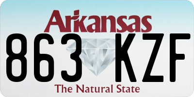AR license plate 863KZF