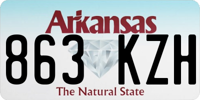 AR license plate 863KZH