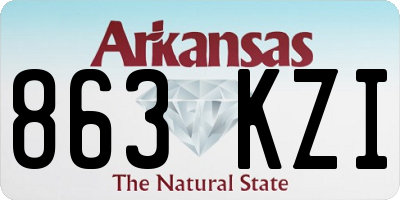AR license plate 863KZI