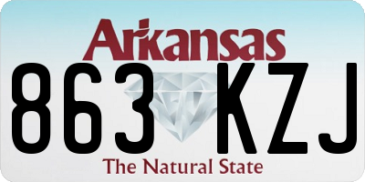 AR license plate 863KZJ