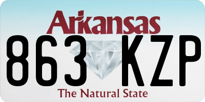 AR license plate 863KZP