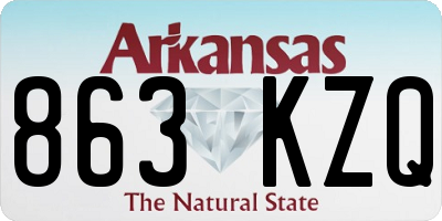 AR license plate 863KZQ