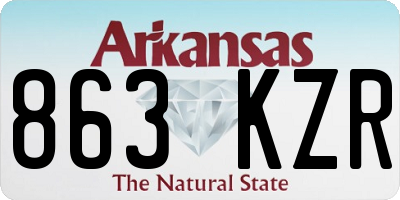 AR license plate 863KZR