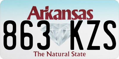AR license plate 863KZS
