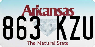 AR license plate 863KZU