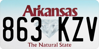 AR license plate 863KZV
