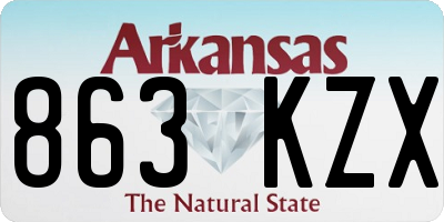AR license plate 863KZX