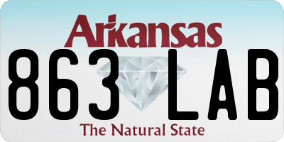 AR license plate 863LAB