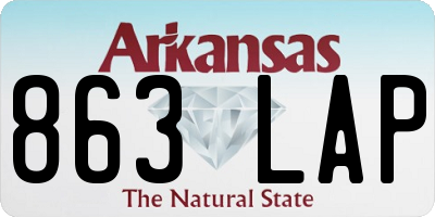 AR license plate 863LAP