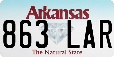 AR license plate 863LAR