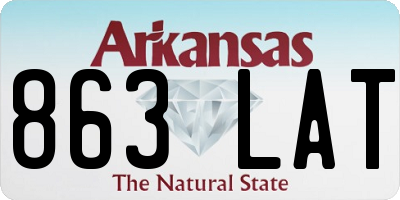 AR license plate 863LAT