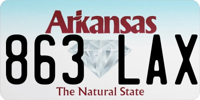 AR license plate 863LAX