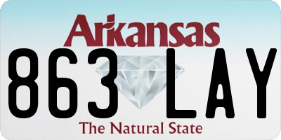 AR license plate 863LAY