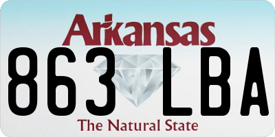 AR license plate 863LBA