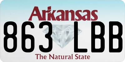AR license plate 863LBB
