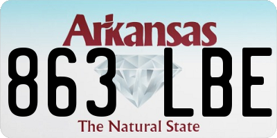 AR license plate 863LBE