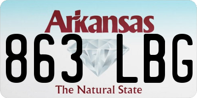 AR license plate 863LBG