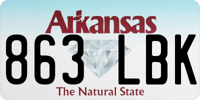 AR license plate 863LBK