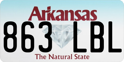 AR license plate 863LBL