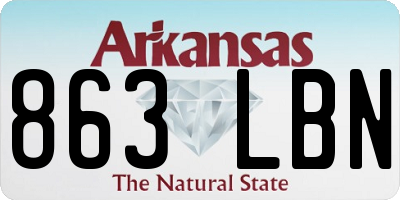 AR license plate 863LBN
