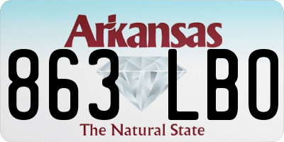 AR license plate 863LBO
