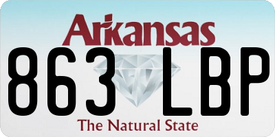 AR license plate 863LBP