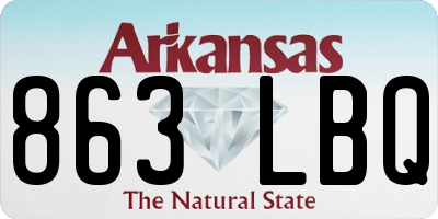 AR license plate 863LBQ