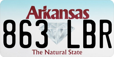 AR license plate 863LBR