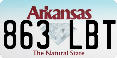 AR license plate 863LBT