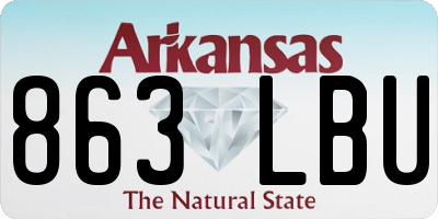 AR license plate 863LBU