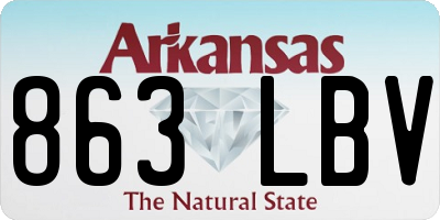 AR license plate 863LBV