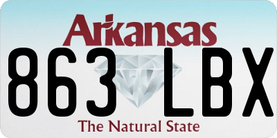 AR license plate 863LBX